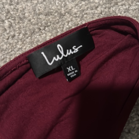 Burgundy maxi dress with side slits XL - Picture 4 of 4